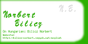 norbert bilicz business card